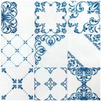 Bärwolf Mosaik 18,5 x 18,5 cm Delft Decoration Palais R9 KE-17040