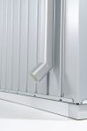 Biohort Regenfallrohr-Set für GH Panorama silber-metallic - Länge: 204 cm - 2 Stück