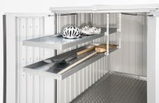 Biohort Regalsystem zu MiniGarge ausziehbar, 2 Böden | 150x43 cm