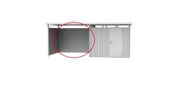 Biohort Rückwand für Seitendach zu GH HighLine H2-H5 dunkelgrau-metallic