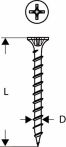 Bosch Schraubengurt Grobgewinde, S-G, 3,9 x 25 mm, 20x50er, 1000er-Pack,