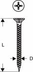 Bosch Schraubengurt Feingewinde, S-F, 3,9 x 30 mm, 20x50er, 1000er-Pack,