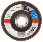 Bosch Fächerschleifscheibe X571, Best for Metal, gewinkelt, 115 mm, 22,23 mm, 40, Glas