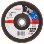 Bosch Fächerschleifscheibe X571, Best for Metal, gewinkelt, 180 mm, 22,23 mm, 60, Glas
