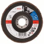 Bosch Fächerschleifscheibe X571, Best for Metal, gewinkelt, 125 mm, 22,23 mm, 40, Glas