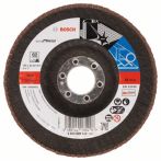 Bosch Fächerschleifscheibe X571, Best for Metal, gewinkelt, 125 mm, 22,23 mm, 60, Glas