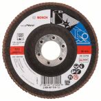 Bosch Fächerschleifscheibe X571, Best for Metal, gewinkelt, 115 mm, 22,23 mm,120, Glas