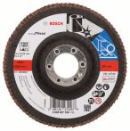 Bosch Fächerschleifscheibe X571, Best for Metal, gerade, 115 mm, 22,23 mm, 120, Glas