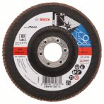 Bosch Fächerschleifscheibe X571, Best for Metal, gerade, 125 mm, 22,23 mm, 80, Glas