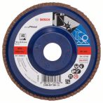 Bosch Fächerschleifscheibe X571, Best for Metal, gerade, 125 mm, 22,23 mm, 40, Kunst.