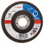 Bosch Fächerschleifscheibe X551, Expert for Metal, gerade, 115 mm, 22,23 mm, 80, Glas
