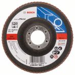 Bosch Fächerschleifscheibe X551, Expert for Metal, gerade, 115 mm, 22,23 mm, 120, Glas