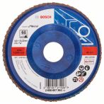 Bosch Fächerschleifscheibe X551, Expert for Metal, gerade, 115 mm, 22,23 mm, 60, Kunst