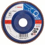 Bosch Fächerschleifscheibe X551, Expert for Metal, gerade, 115 mm, 22,23 mm, 80, Kunst