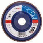 Bosch Fächerschleifscheibe X551, Expert for Metal, gerade, 125 mm, 22,23 mm, 80, Kunst