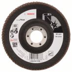 Bosch Fächerschleifscheibe X581, Best for Inox, gewinkelt, 125 mm, 22,23 mm, 40, Glas
