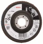 Bosch Fächerschleifscheibe X581, Best for Inox, gewinkelt, 115 mm, 22,23 mm, 40, Glas