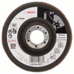 Bosch Fächerschleifscheibe X581, Best for Inox, gewinkelt, 115 mm, 22,23 mm, 80, Glas