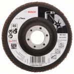 Bosch Fächerschleifscheibe X581, Best for Inox, gerade, 115 mm, 22,23 mm, 60, Glas