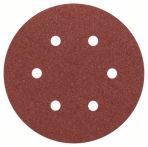 Bosch Schleifblatt C430, 150 mm, 120, 6 Löcher, Klett, 5er-Pack