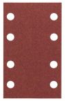 Bosch Schleifblatt C470, 80 x 133 mm, 100, 8 Löcher, Klett, 10er-Pack