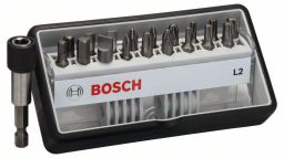 Bosch Schrauberbit-Set Robust Line L Extra-Hart, 18+1-teilig, 25mm, PH, PZ, T, LS, HEX