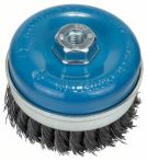 Bosch Topfbürste, Stahl, gezopfter Draht, 100 mm, 0,5 mm, 8500 U/ min, M 14