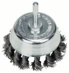 Bosch Topfbürste, Stahl, gezopfter Draht, 65 mm, 0,5 mm, 4500 U/ min