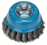 Bosch Topfbürste, Stahl, gezopfter Draht, 65 mm, 0,35 mm, 12500 U/min, M 14