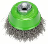 Bosch Topfbürste, Edelstahl, gewellter Draht, 75 mm, 0,3 mm, 12500 U/min, M14