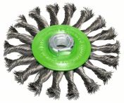 Bosch Scheibenbürste, Edelstahl, gezopfter Draht, 115 mm, 0,5 mm, 12500 U/ min, M 14