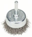 Bosch Topfbürste, Edelstahl, gewellter Draht, 50 mm, 0,3 mm, 4500 U/ min