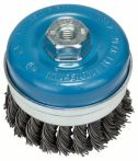 Bosch Topfbürste, Stahl, gezopfter Draht, 90 mm, 0,8 mm, 8500 U/ min, M 14