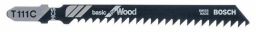 Bosch Stichsägeblatt T 111 C, Basic for Wood, 25er-Pack