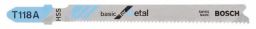 Bosch Stichsägeblatt T 118 A, Basic for Metal, 100er-Pack