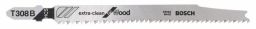 Bosch Stichsägeblatt T 308 B, Extraclean for Hard Wood, 3er-Pack