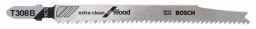 Bosch Stichsägeblatt T 308 B, Extraclean for Hard Wood, 25er-Pack