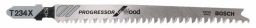 Bosch Stichsägeblatt T 234 X, Progressor for Wood, 3er-Pack