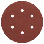 Bosch Schleifblatt C470 für Exzenterschleifer, 150 mm, 80, 6 Löcher, Klett, 5er-Pack