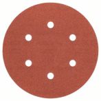 Bosch Schleifblatt C470 für Exzenterschleifer, 150 mm, 180, 6 Löcher, Klett, 5er-Pack