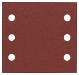 Bosch Schleifblatt C470, 115 x 107 mm, 80, 6 Löcher, Klett, 10er-Pack