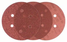 Bosch Schleifblatt C430, 150 mm, 60, 120, 240, 6 Löcher, Klett, 6er-Pack