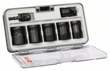 Bosch Steckschlüsseleinsätze-Set, 7-teilig, 40 mm, SW13-SW24, 2 Adapter