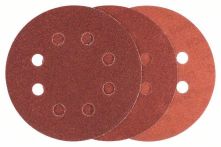 Bosch Schleifblatt C470, 115 mm, 60, 120, 240, 8 Löcher, Klett, 6er-Pack