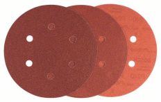 Bosch Schleifblatt C470, 150 mm, 60, 120, 240, 6 Löcher, Klett, 6er-Pack