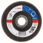 Bosch Fächerschleifscheibe X551, Expert for Metal, gewink., 125 mm, 22,23 mm, 60, Glas