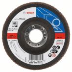 Bosch Fächerschleifscheibe X551, Expert for Metal, gewink., 115 mm, 22,23 mm, 60, Glas