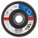 Bosch Fächerschleifscheibe X551, Expert for Metal, gewink., 115 mm, 22,23 mm, 80, Glas