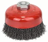 Bosch Topfbürste, Stahl, gewellter Draht, 100 mm, 0,5 mm, 8500 U/ min, M 14