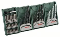 Bosch Bohr- Schrauberbit-Set 3+1, Mini-X-Line, Metall-, Stein-, Holzbohrer, Bit-Set